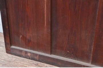 アンティーク建具　レトロな佇まいが魅力的なガラス扉1枚(ドア、木製扉)(R-081086)