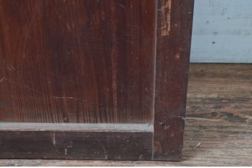 アンティーク建具　レトロな佇まいが魅力的なガラス扉1枚(ドア、木製扉)(R-081086)