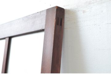 アンティーク建具　レトロな佇まいが魅力的なガラス扉1枚(ドア、木製扉)(R-081086)