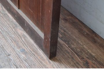 アンティーク建具　レトロな佇まいが魅力的なガラス扉1枚(ドア、木製扉)(R-081086)