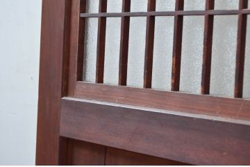 アンティーク建具　落ち着いた和の空間を演出するガラス帯戸1枚(扉、ドア、ガラス戸、帯戸)(R-081087)