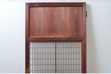 アンティーク建具　落ち着いた和の空間を演出するガラス帯戸1枚(扉、ドア、ガラス戸、帯戸)(R-081087)