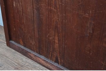 アンティーク建具　落ち着いた和の空間を演出するガラス帯戸1枚(扉、ドア、ガラス戸、帯戸)(R-081087)
