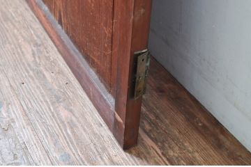 アンティーク建具　落ち着いた和の空間を演出するガラス帯戸1枚(扉、ドア、ガラス戸、帯戸)(R-081087)