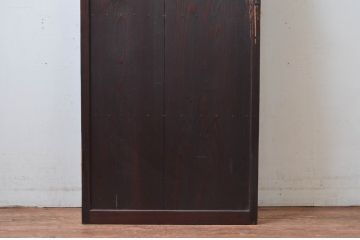 アンティーク建具　結露ガラスが和モダンな空間を演出する!緑の色ガラスが入った幅狭扉1枚(ドア、木製扉)(R-081088)