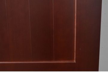 中古　職人手作り品!!　お部屋のアクセントになる色ガラス入りドア1枚(扉、木製扉)(R-081089)
