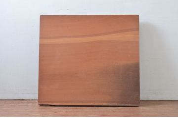 和製アンティーク　美しい柾目が魅力的な分厚い天板(テーブルトップ、ローテーブル、テレビ台、テレビボード、TV台、TVボード、作業台、飾り台、陳列台、裁ち板)(R-081091)
