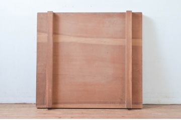 和製アンティーク　美しい柾目が魅力的な分厚い天板(テーブルトップ、ローテーブル、テレビ台、テレビボード、TV台、TVボード、作業台、飾り台、陳列台、裁ち板)(R-081091)