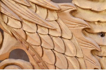 ビンテージ建具　激レア　特注品!!　龍の彫刻の小さな扉1対2枚セット(両開き扉1対、木製扉、ヴィンテージ)(R-081092)