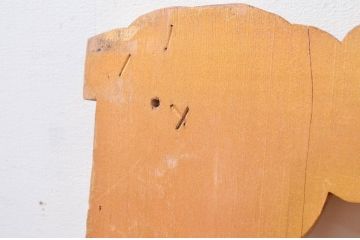 ビンテージ建具　激レア　特注品!!　龍の彫刻の小さな扉1対2枚セット(両開き扉1対、木製扉、ヴィンテージ)(R-081092)