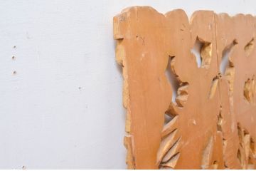 ビンテージ建具　激レア　特注品!!　龍の彫刻の小さな扉1対2枚セット(両開き扉1対、木製扉、ヴィンテージ)(R-081092)