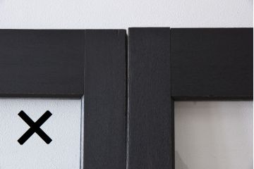 ビンテージ建具　無垢材　ブラックペイントがカッコイイ特大ガラスドア1枚(扉、ガラス戸、ヴィンテージ)(R-081094)