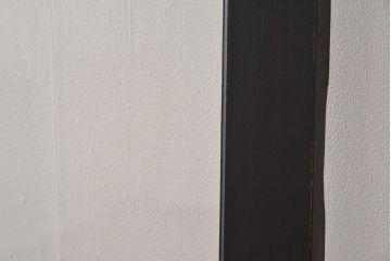 ビンテージ建具　無垢材　ブラックペイントがカッコイイ特大ガラスドア1枚(扉、ガラス戸、ヴィンテージ)(R-081094)