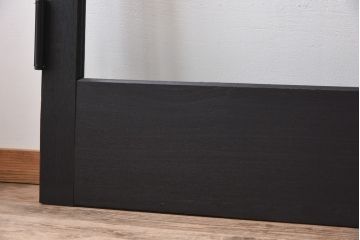 ビンテージ建具　無垢材　ブラックペイントがカッコイイ特大ガラスドア1枚(扉、ガラス戸、ヴィンテージ)(R-081094)
