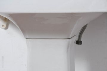 和製ビンテージ　希少!!　東洋陶器　TOTO　ヨーロピアン　クラシックな美しさと空間の開放感が魅力のペデスタルシンク(洗面台、流し、手洗いスタンド、ウォッシュスタンド、店舗什器)(R-081099)