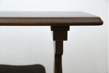 和製ビンテージ　オールドカリモク(karimoku)　マガジンラック付き　木のぬくもり感じるサイドテーブル(電話台、飾り台、ディスプレイ台、陳列棚、コンソールテーブル、ヴィンテージ)(R-081100)