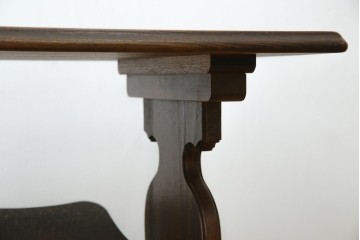 和製ビンテージ　オールドカリモク(karimoku)　マガジンラック付き　木のぬくもり感じるサイドテーブル(電話台、飾り台、ディスプレイ台、陳列棚、コンソールテーブル、ヴィンテージ)(R-081100)