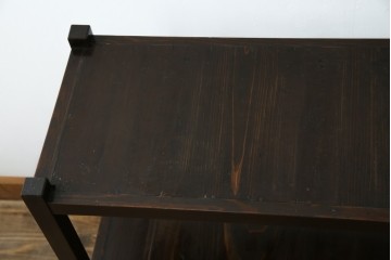 和製アンティーク　木味の簡素な三段飾り棚　(R-081102)