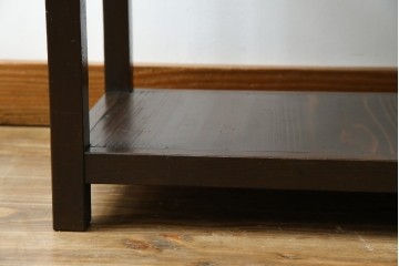 和製アンティーク　木味の簡素な三段飾り棚　(R-081102)