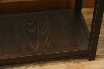 和製アンティーク　木味の簡素な三段飾り棚　(R-081102)