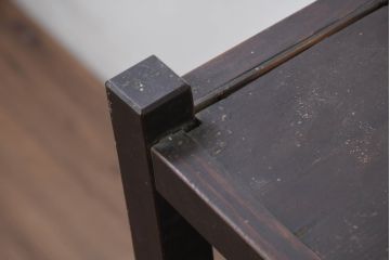 和製アンティーク　木味の簡素な三段飾り棚(オープンシェルフ、ディスプレイラック、陳列棚)(R-081102)