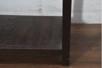 和製アンティーク　木味の簡素な三段飾り棚(オープンシェルフ、ディスプレイラック、陳列棚)(R-081102)