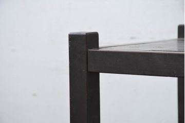 和製アンティーク　木味の簡素な三段飾り棚(オープンシェルフ、ディスプレイラック、陳列棚)(R-081102)