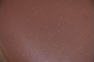 中古　高級品　イタリア家具　本革　細やかな彫刻の素晴らしいレザーシェーズロング(2人掛けソファ、二人掛け、セティ)(R-081115)