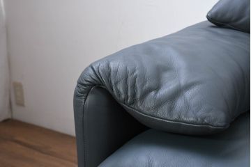 中古　超美品　Cassina(カッシーナ)　MARALUNGA(マラルンガ)　専門店にて再塗装リペア済!高級感あふれる3人掛けソファ(3P、三人掛けソファ)(現行定価約240万円)(R-081116)