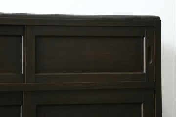 和製アンティーク　希少デザイン　樺(カバ)材　傘立て付きの珍しいデザインが素敵な下駄箱　(R-081126)