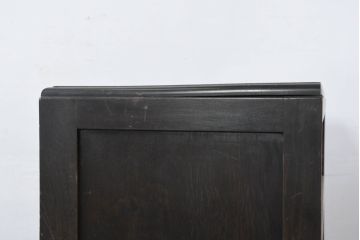 和製アンティーク　希少デザイン　樺(カバ)材　傘立て付きの珍しいデザインが素敵な下駄箱(靴箱、シューズボックス、下足入れ、玄関収納、収納棚、戸棚、キャビネット)(R-081126)