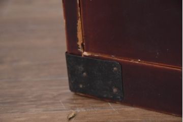 和製アンティーク　漆溜め塗り　懐かしい雰囲気のシンプルな関西小箪笥(時代箪笥、アンティーク箪笥、和タンス、収納棚、引き出し、チェスト)(R-081127)