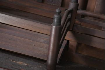 ジャンク品　和製アンティーク　美しい彫刻の作りの良い時代神棚(宮形、神殿、縁起棚)(R-081128)
