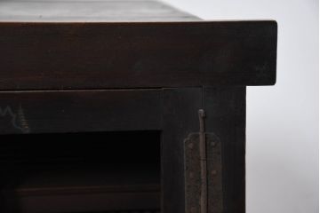 ジャンク品　和製アンティーク　美しい彫刻の作りの良い時代神棚(宮形、神殿、縁起棚)(R-081128)