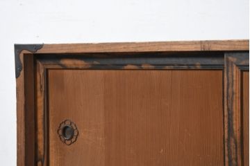 和製アンティーク　前面黒柿材　桐材　造りの良い時代箪笥ローボード(テレビ台、テレビボード、リビングボード、サイドボード、収納棚、戸棚)(R-081135)