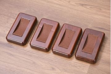 中古　新古品　未使用　展示品　二本松工藝館　田中家具　欅(ケヤキ)材玉杢　桐材　すっきりしとしたデザインの車箪笥(和タンス、収納箪笥、サイドボード、収納棚、戸棚、サイドキャビネット)(定価約121万円)(R-081136)