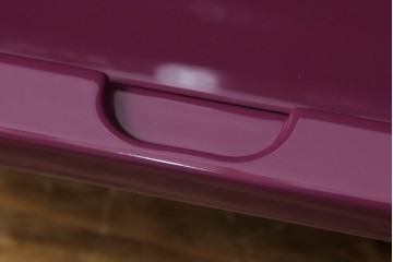 未使用　展示品　二本松民芸家具　田中家具　気品ある桜のデザインが美しい紫色に映えるモダンデザインの仏壇 定価約36万円相当　(R-081137)