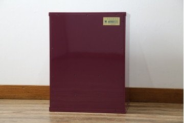 未使用　展示品　二本松民芸家具　田中家具　気品ある桜のデザインが美しい紫色に映えるモダンデザインの仏壇 定価約36万円相当　(R-081137)