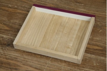 未使用　展示品　二本松民芸家具　田中家具　気品ある桜のデザインが美しい紫色に映えるモダンデザインの仏壇 定価約36万円相当　(R-081137)