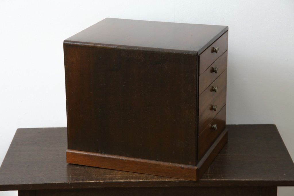 和製アンティーク　懐かしい雰囲気の五段小引き出し　(R-081144)