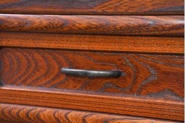 中古　国産　職人手作り　隠し収納付き　引き出しいっぱいの珍しい2段重ね茶箪笥(茶たんす、茶タンス、キャビネット、茶棚、飾り棚、収納棚、戸棚、店舗什器)(R-081146)