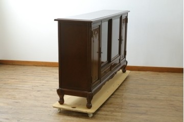 中古　美品　国会議事堂納品の高級家具メーカー　徳田家具　上品な佇まいで存在感のあるサイドボード　(R-081148)