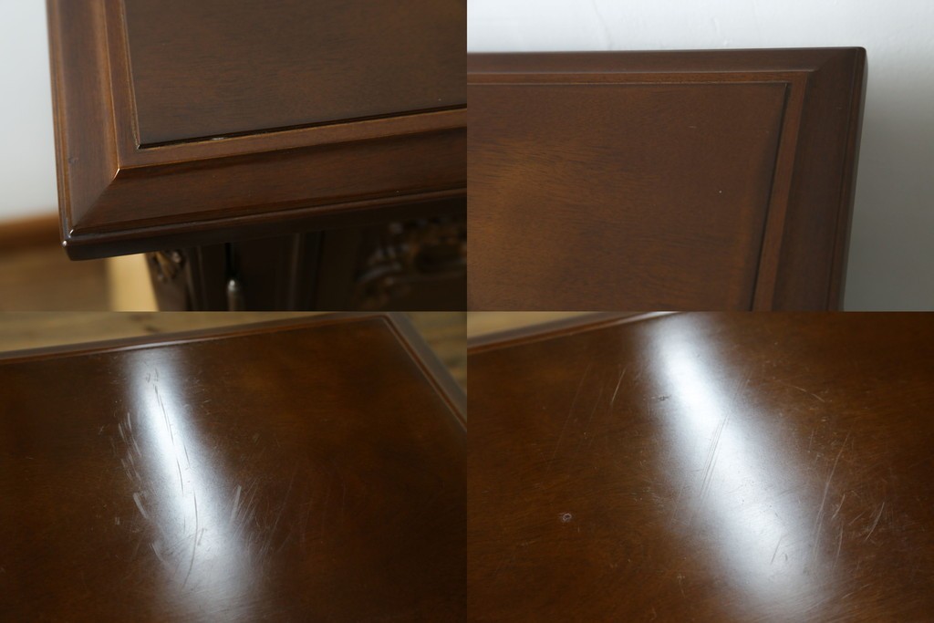 中古　美品　国会議事堂納品の高級家具メーカー　徳田家具　上品な佇まいで存在感のあるサイドボード　(R-081148)