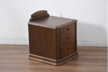 中古　松永工房　Continue(カンティーニュ)　C-09　シンプルなデザインで取り入れやすい!収納できるサイドテーブル(サイドチェスト、引き出し)(R-081150)
