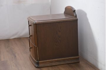 中古　松永工房　Continue(カンティーニュ)　C-09　シンプルなデザインで取り入れやすい!収納できるサイドテーブル(サイドチェスト、引き出し)(R-081150)