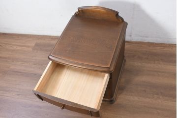 中古　松永工房　Continue(カンティーニュ)　C-09　シンプルなデザインで取り入れやすい!収納できるサイドテーブル(サイドチェスト、引き出し)(R-081150)