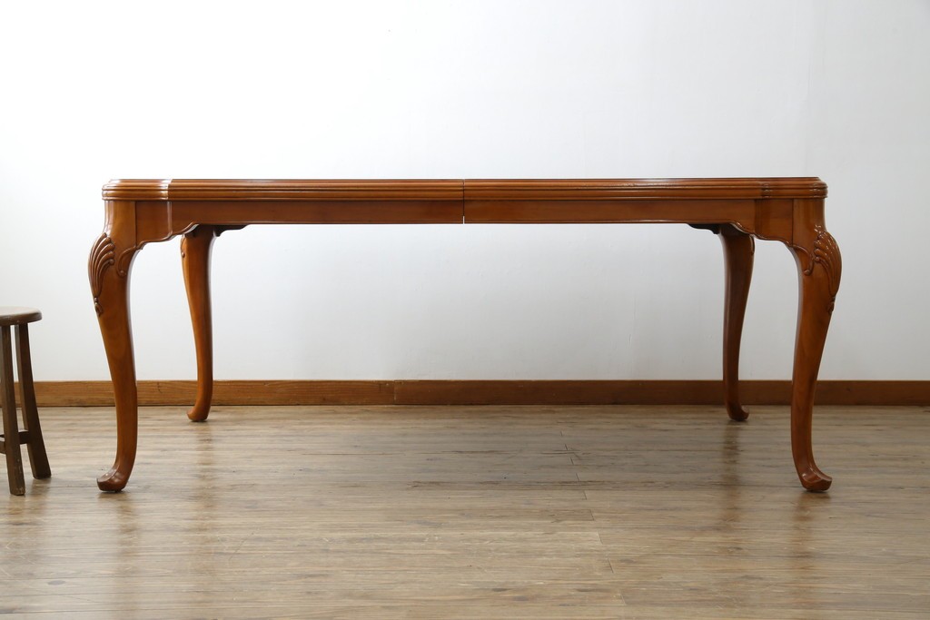 中古　美品　最高級アメリカ家具ブランド　JOHN WIDDICOMB(ジョン ウィディコム)　マホガニー材　保護天板・テーブルパッド付き　格式高い空間を演出する大型ダイニングテーブル　定価約120万円　(R-081156)