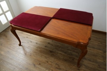 中古　美品　最高級アメリカ家具ブランド　JOHN WIDDICOMB(ジョン ウィディコム)　マホガニー材　保護天板・テーブルパッド付き　格式高い空間を演出する大型ダイニングテーブル　定価約120万円　(R-081156)