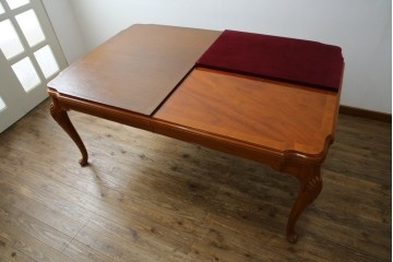 中古　美品　最高級アメリカ家具ブランド　JOHN WIDDICOMB(ジョン ウィディコム)　マホガニー材　保護天板・テーブルパッド付き　格式高い空間を演出する大型ダイニングテーブル　定価約120万円　(R-081156)