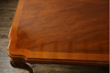中古　美品　最高級アメリカ家具ブランド　JOHN WIDDICOMB(ジョン ウィディコム)　マホガニー材　保護天板・テーブルパッド付き　格式高い空間を演出する大型ダイニングテーブル　定価約120万円　(R-081156)